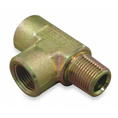 AEROQUIP Hydraulic Hose Adapter: 1/4"-18 Thread Size, 1/4 in x 1/4 in x 1/4 in Fitting Size - NPTF-to-NPTF 316 Stainless Steel Hydraulic Hose Adapters
