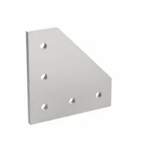 Joining Plate: 90° Angled Flat Plate, 15 Series, 4 1/2 in x 4 1/2 in x 1/4 in, For 21/64 in Slot Wd (MPN 15JP4507)