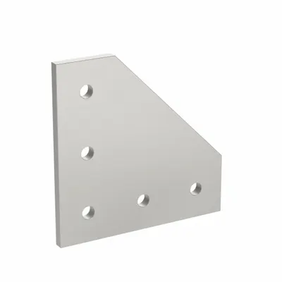 FAZTEK Joining Plate: 90° Angled Flat Plate, 15 Series, 4 1/2 in x 4 1/2 in x 1/4 in - Plate Connectors
