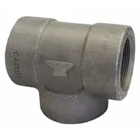 ANVIL Metal Pipe Tee: 1 1/2 in x 1 1/2 in x 1 in, 1,500 psi @ 150°F, Steel, Class 3000 (MPN 0361124704)