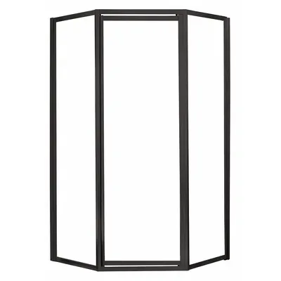 FOREMOST Shower Door: 24 in Max. Door Wd, 18 1/2 in Fixed Panel Wd, 70 in Overall Ht - Neo-Angle Shower Doors