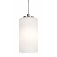 AFX INC. Decorative Pendant: 4 in Dia, 6 1/2 in Ht, Satin Nickel, 60 W, 120V AC, Dimmable (MPN LEOP04MBSN)