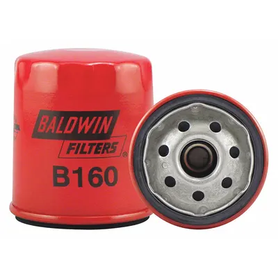 BALDWIN FILTERS Oil Filter: B160, LF16242, M22-1.50 Thread Size, 3 1/2 in Overall Ht, Oil - Spin-On Oil Filters