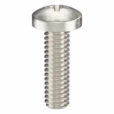USA INDUSTRIALS Machine Screw: #1-72 Thread Size, 1/4 in Lg, 316, Stainless Steel, Plain - Pan Head Machine Screws