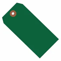 Shipping Tag,Plastic,6 1/4x3 1/8",PK100: #8, 6 1/4 in Tag Ht, 3 1/8 in Tag Wd, Green, 100 PK (MPN G26061)