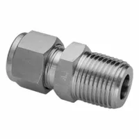HAM-LET Compression Fitting Adapter: 1/2 in OD x 1 in Pipe Fitting Size, Tube x MNPT (MPN 768L SS 1/2 X 1)