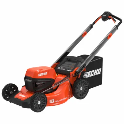 ECHO Battery-Powered Lawn Mower Kit: Self-Propelled, 21 in Cutting Wd, Variable Speed Settings - Battery-Powered Lawn Mowers