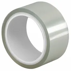 3M 502FL is a general-purpose adhesive transfer tape with a permanent bond. It consists of a 2-mil-thick transparent acrylic adhesive on a polyester film carrier, with a polyester film liner. This tape is used for bonding films, foils, and plastics in industrial assembly, splicing, and mounting applications.