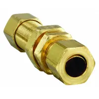 PARKER Compression Fitting Union: 1/4 in OD x 1/4 in OD Fitting Size, Brass, 10 PK (MPN 62CBH-4)