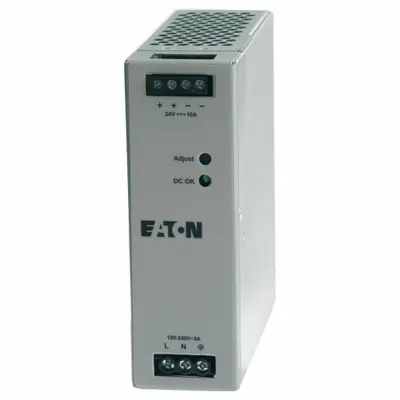 EATON DC Power Supply: DIN Rail, 480 W Output Power - Rated, 20 A Current - Output - DIN Rail Mount DC Power Supplies