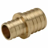 ZURN Barbed Fitting Adapter: 61/64 in ID x 1 1/4 in Pipe Size, Barbed x Barbed, Brass (MPN QQ712GX)