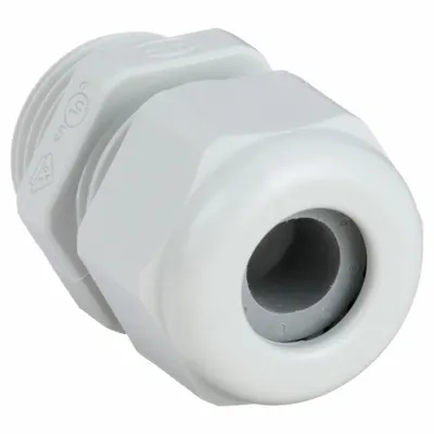 HARTING Cord Connector: Polyamide, M20, 6 mm to 12 mm, 27 mm Lg - Box to End of Connector - Straight Plastic Cable Grips
