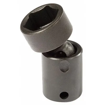 PROTO Flex Impact Socket: 9/16 in Socket Size, 6-Point, Std, Black Oxide, Not Tether Capable - 3/8" Drive SAE Flex Impact Sockets