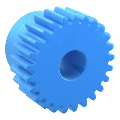 KHK GEARS Machined Spur Gear: Module m 1, 25 Teeth, 8 mm Bore Dia, Nylon, 20° Pressure Angle - Metric Spur Gears with Standard Hub