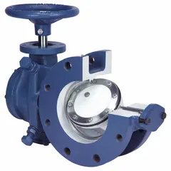 This cast iron lug-style butterfly valve is designed for on-off or throttling control of water in industrial piping systems. Rated for 150 psi CWP, it features a ductile iron disc and Buna-N seal. The gear-operated handwheel enables precise operation. Suitable for isolation applications where dead-end service is required.
