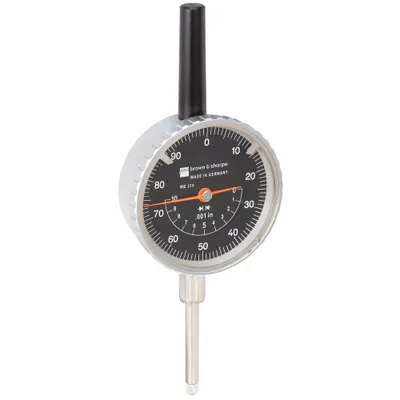 TESA BROWN & SHARPE Dial Indicator - Lug Back: 0 in to 1 in, Inch, Back Plunger - Continuous Reading Back Lug Dial Indicators