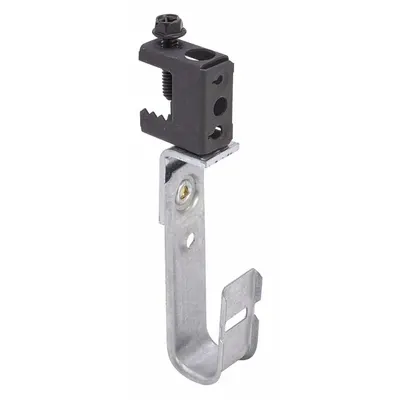 B-LINE BY EATON J-Hook: Clamp-On with Locking Latch, 3/4 in Max. Bundle Dia. - Beam Mount J-Hooks