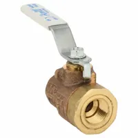 APOLLO Manual Two-Way Ball Valve: 3/8 in Size, Brass/Bronze, Straight, FNPT x FNPT, Two-Piece, Lever (MPN 77CLF14201A)