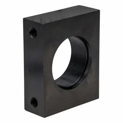 ENERPAC Mounting Block: 2 1/4 in Bore Dia., U.N.S. -2B, 2 1/4"-14 Thread Size - Front or Rear Flange Cylinder Mounts