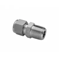 HAM-LET Compression Fitting Adapter: 4 mm OD x 1/4 in Pipe Fitting Size, Compression x MNPT (MPN 769L SS 4 MMX 1/4)