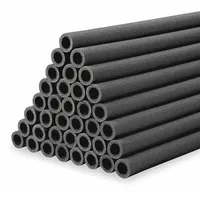 Pipe Insulation: Polyethylene, Semi-Slit, 1/2 in Thick, 2 1/8 in ID, 6 ft Lg, 2.7 R-Value, Black (MPN DGT21812S)
