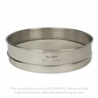 ADVANTECH Standard Stainless Steel Cloth Test Sieve: Stainless Steel, 12 in Outside Dia, 3 in Ht (MPN 450SS12I)