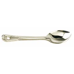 Stainless steel serving spoon with a silver finish, 13-inch overall length. Designed for general food handling tasks such as basting and serving in commercial or industrial kitchens. Not NSF certified.