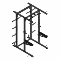 This half rack from PROMAXIMA measures 96 inches in height and 60 inches in width, with a vinyl finish. It is designed for organizing and storing equipment in industrial or hospitality settings, suitable for heavy-duty shelving applications.