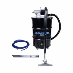This static-conductive vacuum head is designed for use with a steel tank in environments where static discharge poses a hazard. It delivers 149 cfm of airflow through a 2-inch hose and features a 1/2-inch FNPT air inlet. Suitable for wet and dry debris collection in industrial settings such as machining, material handling, and general plant cleanup.