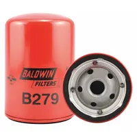 BALDWIN FILTERS Oil Filter: B279, 13/16"-16 Thread Size, 5 3/8 in Overall Ht, 3 11/16 in Outside Dia