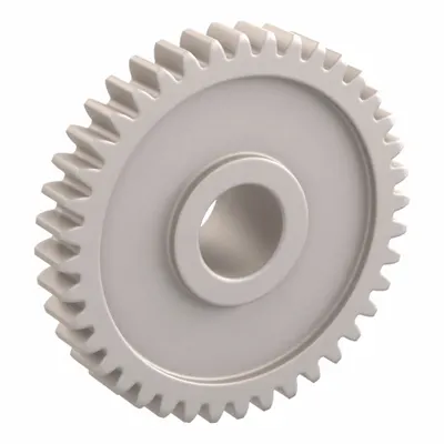 KHK GEARS Spur Gear: Module m 0.5, 40 Teeth, 5 mm Bore Dia, Duracon, 20° Pressure Angle - Metric Spur Gears with Standard Hub