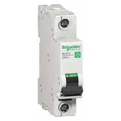 This 1-pole supplementary protector from the C60SP series features a B-curve trip characteristic for overload and short-circuit protection. Rated 3 A with AC voltage 240/415V AC and DC voltage 60V DC, it has a maximum interrupting rating of 14kA at 120/240V AC. The screw clamp terminal connection facilitates wiring in DIN rail-mounted applications such as control panels and machinery.