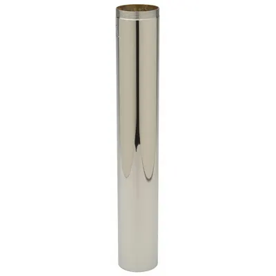 ZURN Tailpiece: Brass, Chrome, Silver, 1 1/4 in Nominal Pipe Size, 8 in Overall Lg - Tailpieces