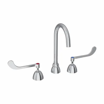 ELKAY Handle-Operated Faucet: Elkay, Brass, Centerset, Deck, 3 Mounting Holes - Centerset Kitchen Faucets