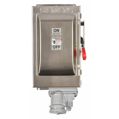 Siemens Safety Switch: Fusible, 30 A, Three Phase, 600V AC, 304 Stainless Steel - Fusible Safety Switches
