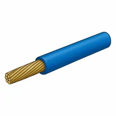 Single-conductor primary wire with cross-linked polyethylene (XLPE) insulation for high flexibility and heat resistance. Rated 60 V, 12 AWG, 500 ft length, light blue. Suitable for automotive and industrial wiring applications requiring flexibility and durability.