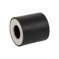 Cylindrical vibration-isolating mount made from natural rubber with a plain bore and no thread. Designed for press-fit installation to reduce transmitted vibration in industrial machinery and equipment