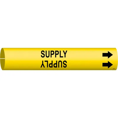 BRADY Supply Snap-On Pipe Marker - Supply Snap-On Pipe Markers