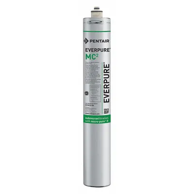 PENTAIR/EVERPURE Quick-Connect Water Filter: 0.5 micron, 1.7 gpm, 9,000 gal - Quick-Connect Drinking Fountain & Beverage Machine Water Filters