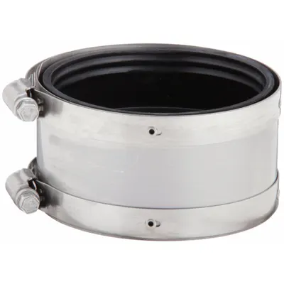 FERNCO Flexible Pipe Straight: Neoprene, For 3 in Pipe, Iron x PVC/Steel - Shielded Flexible Transition Couplings
