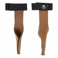 Leather gaff guards designed to protect climbing gaff spurs from wear. Features a leather strap with 1 3/8 in width for secure attachment. Compatible with Klein Tools 72 Gaffs