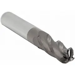 This general purpose carbide ball end mill features a TiCN coating and 4 flutes. With a 5/32" mill diameter, 3/4" length of cut, and 2-1/2" overall length, it is suited for contouring, slotting, and 3D profiling in metalworking applications.
