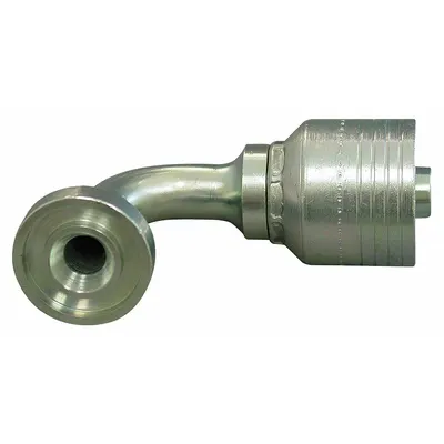 KURT C6190-20-20-W Straight Crimp Hydraulic Hose Fitting with - Crimp Hydraulic Hose Fittings with Flange Connection