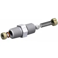 JACO Check Valves: Ball, Inline Valve Body, PVDF, 1/8 in Pipe Size, MNPT x MNPT, Horizontal, 5 PK (MPN CV-2-K)