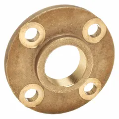 This low-lead cast bronze tube flange features a cup x flange design for connecting copper tubing to flanged equipment. The cup end accepts soldered joints, while the flange end allows bolted connections. Suitable for use in plumbing and industrial systems where a transition from tubing to flanged components is required.