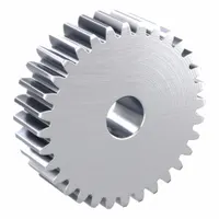 Hubless Spur Gear: Module m 2, 32 Teeth, 15 mm Bore Dia, Stainless Steel, 20° Pressure Angle (MPN SUSA2-32)