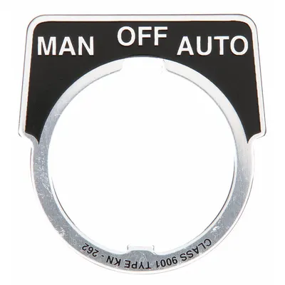 SCHNEIDER Legend Plate: 30 mm Panel Mounting Size, Half-Round - Push-Button Rings & Plates