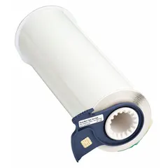 Polyester thermal transfer label roll, 10 in x 33 ft, green gloss finish, glow-in-the-dark material for low-light visibility. Rated for indoor/outdoor use. Compatible with BBP85 printer series.