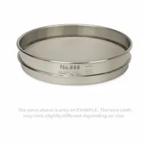 ADVANTECH Standard Stainless Steel Cloth Test Sieve: Stainless Steel, 8 in Outside Dia, 1 5/8 in Ht (MPN 500SS8H)