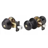 MASTER LOCK Door Locket-Deadbolt Combo: Office Knob Locksets, Bronze (MPN BCC0612PKA4S)